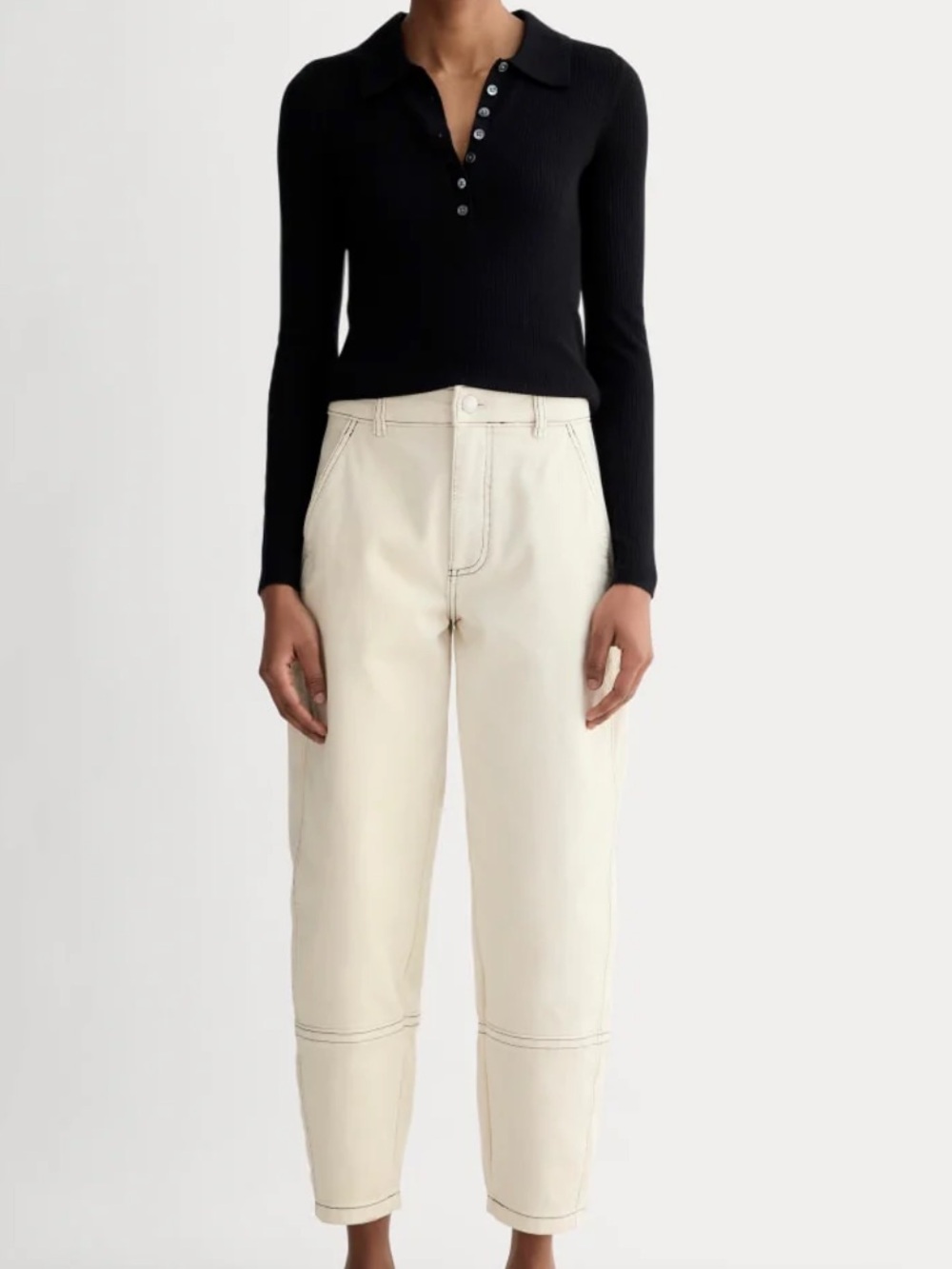 Everlane Utility Barrel Pants in color Natural size 8